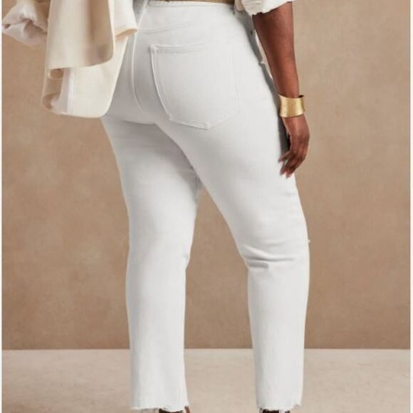 Banana Republic High-Rise Slim Jeans Ankle 26/2 PETITE Distressed White RT$119 - Picture 4 of 12